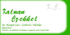 kalman czekkel business card